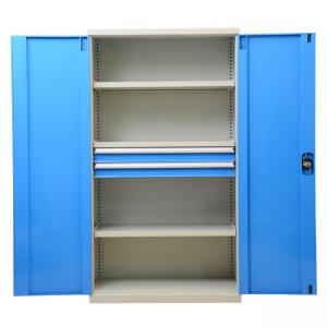 置物柜（灰+蓝）双开3层+2抽