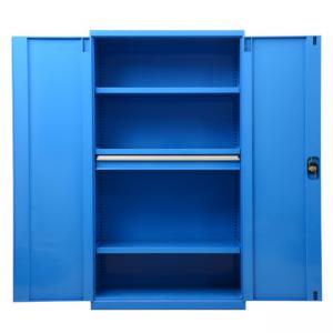 置物柜（蓝色）双开3层+1抽