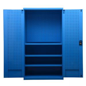 置物柜（蓝色）双开3层+门板+背半板