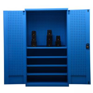 置物柜（蓝色）双开4层+门板+背板板载重